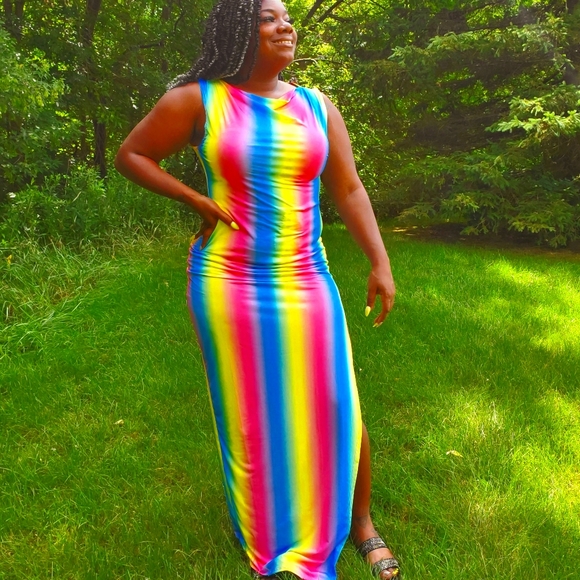 Striped Maxi Dress - Picture 1 of 3